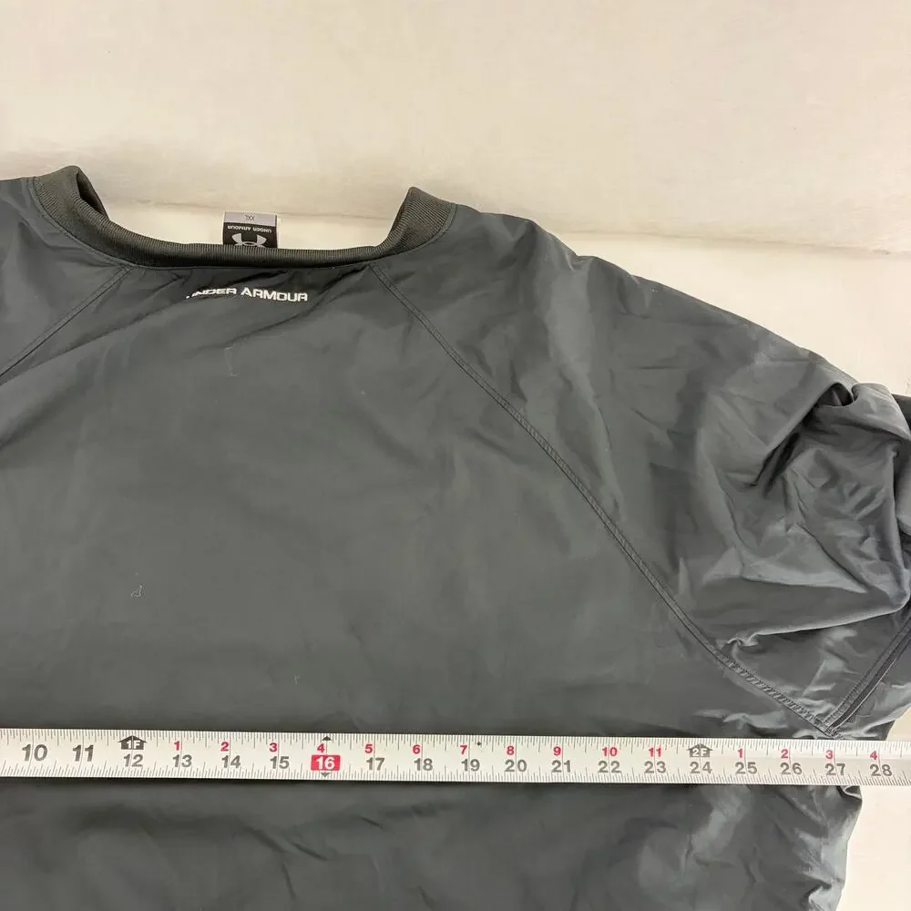 Under Armour Wind Pullover XXL Black V-Neck Golf Windshirt Men's